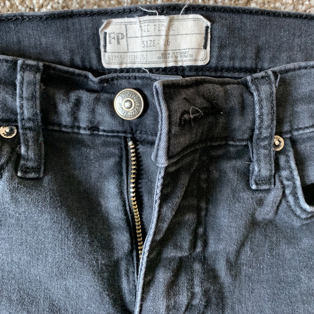 Free People Blown Out GRAY Jeans